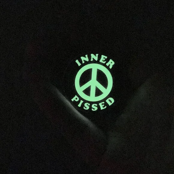 GLOW IN THE DARK 'INNER PISSED' PIN LOCAL ARTIST artisan hard enamel - Picture 5 of 5